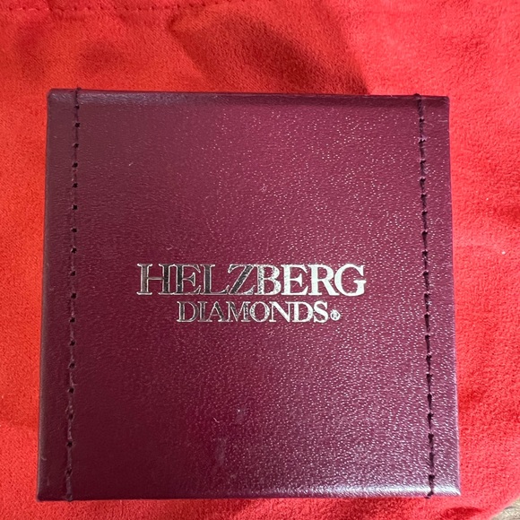 Sapphire stud Earings Lab-Created Diamond Halo Helzberg Diamonds Never been worn - Picture 7 of 13